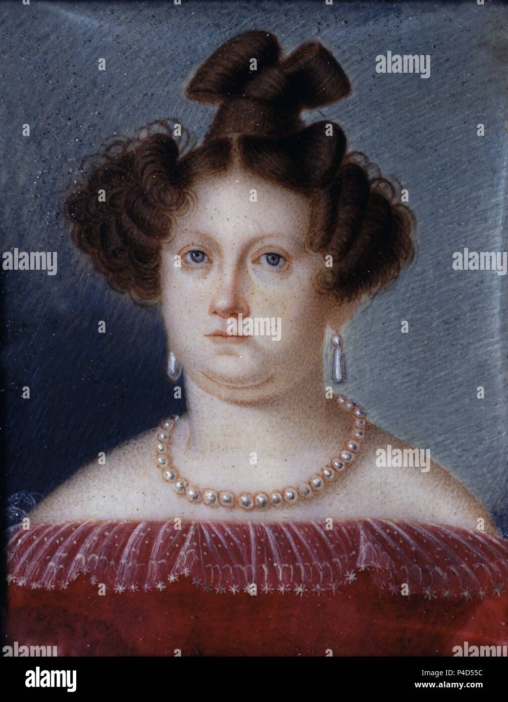 MARIA CHRISTINA VON BOURBON-S XIX. Autor: Luis de la Cruz y Ríos (1776-1853). Lage: PALACIO REAL - PINTURA, MADRID, SPANIEN. Stockfoto