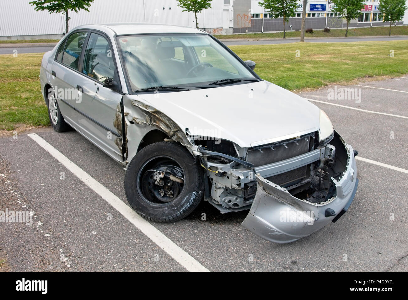 Abgestürzt Honda Civic Stockfoto