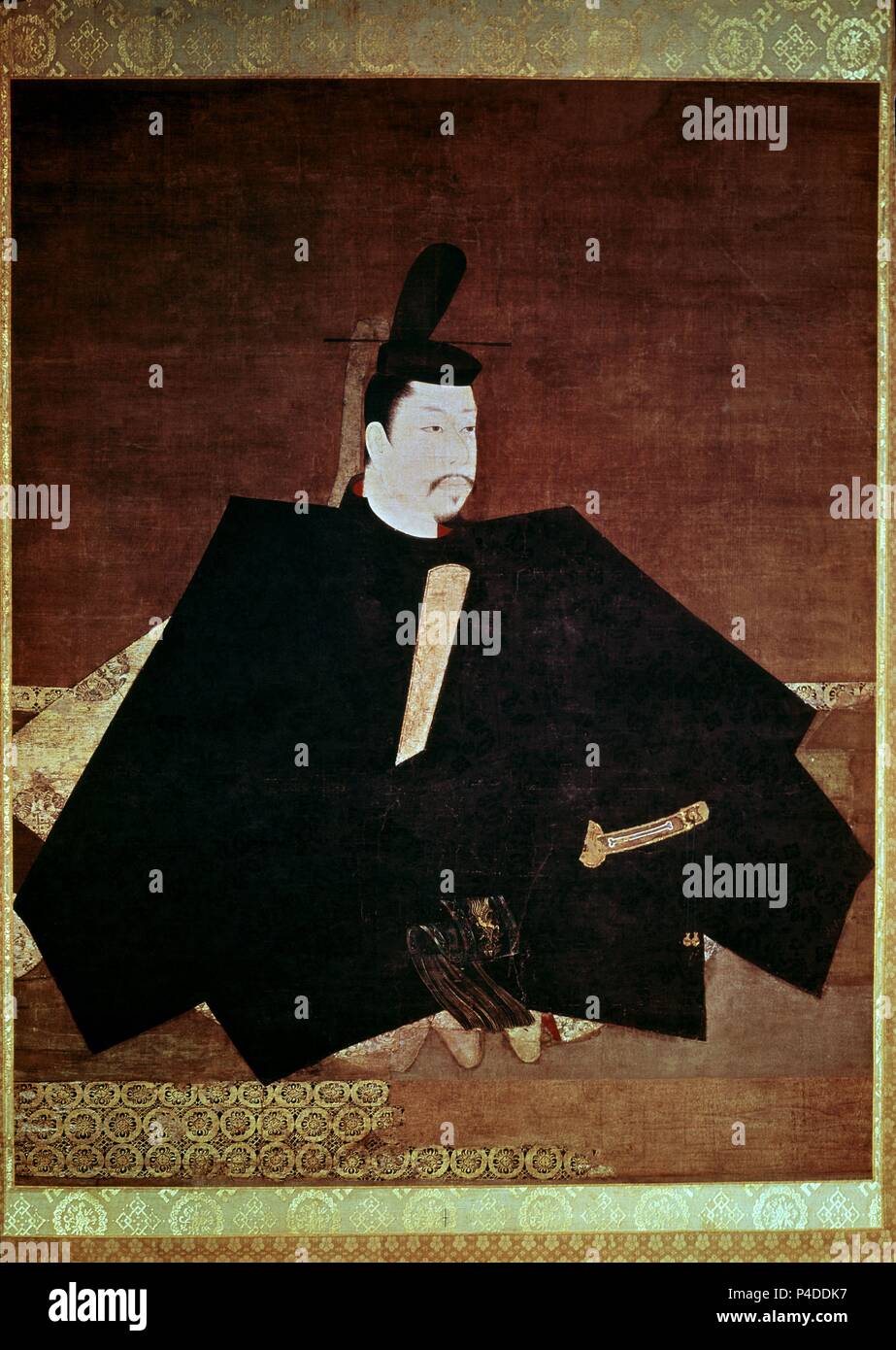 RETRATO DE MINAMOTO-NO-yuri - TOMO - SIGLO XII. Autor: Fujiwara Takanobu (1142-1205). Lage: National Museum, Tokyo. Stockfoto