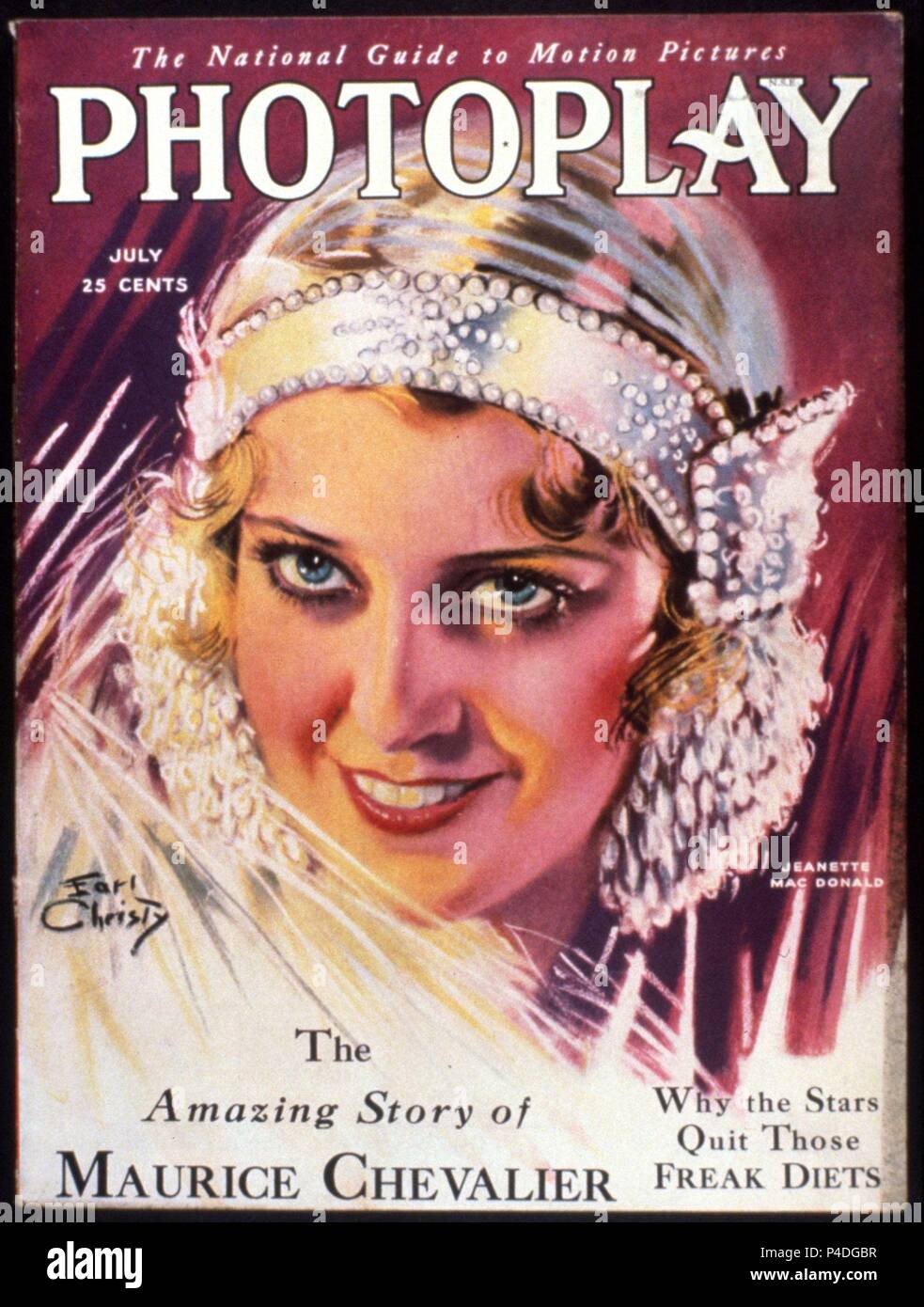 Beschreibung: Magazin, "Photoplay". Stars: JEANETTE MACDONALD. Stockfoto