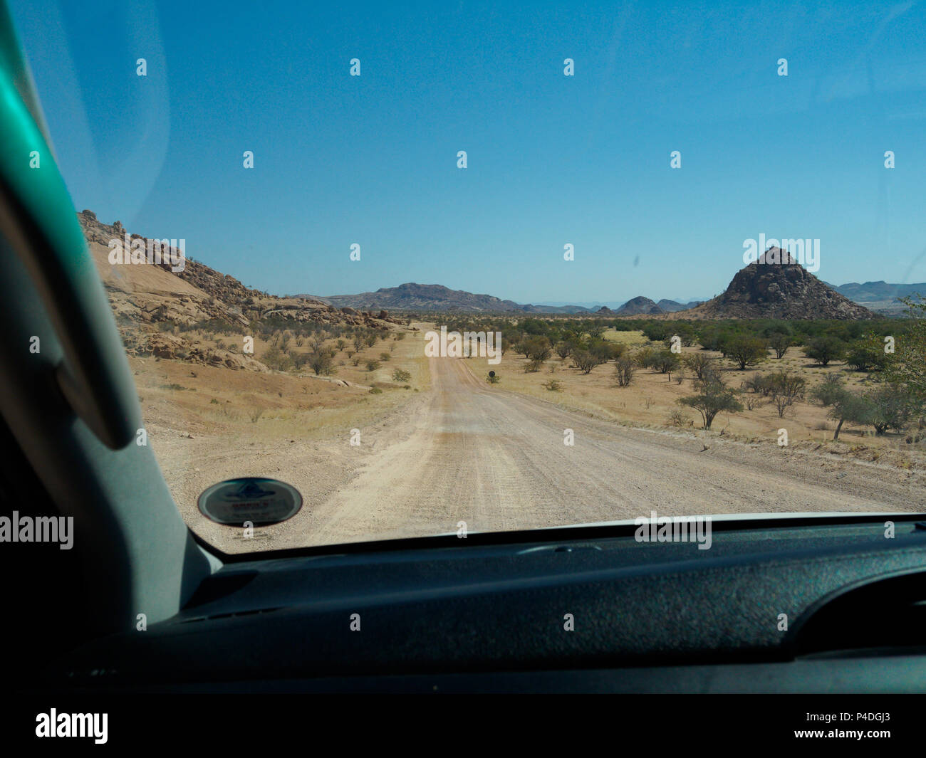 Auf der Straße in Namibia Stockfoto