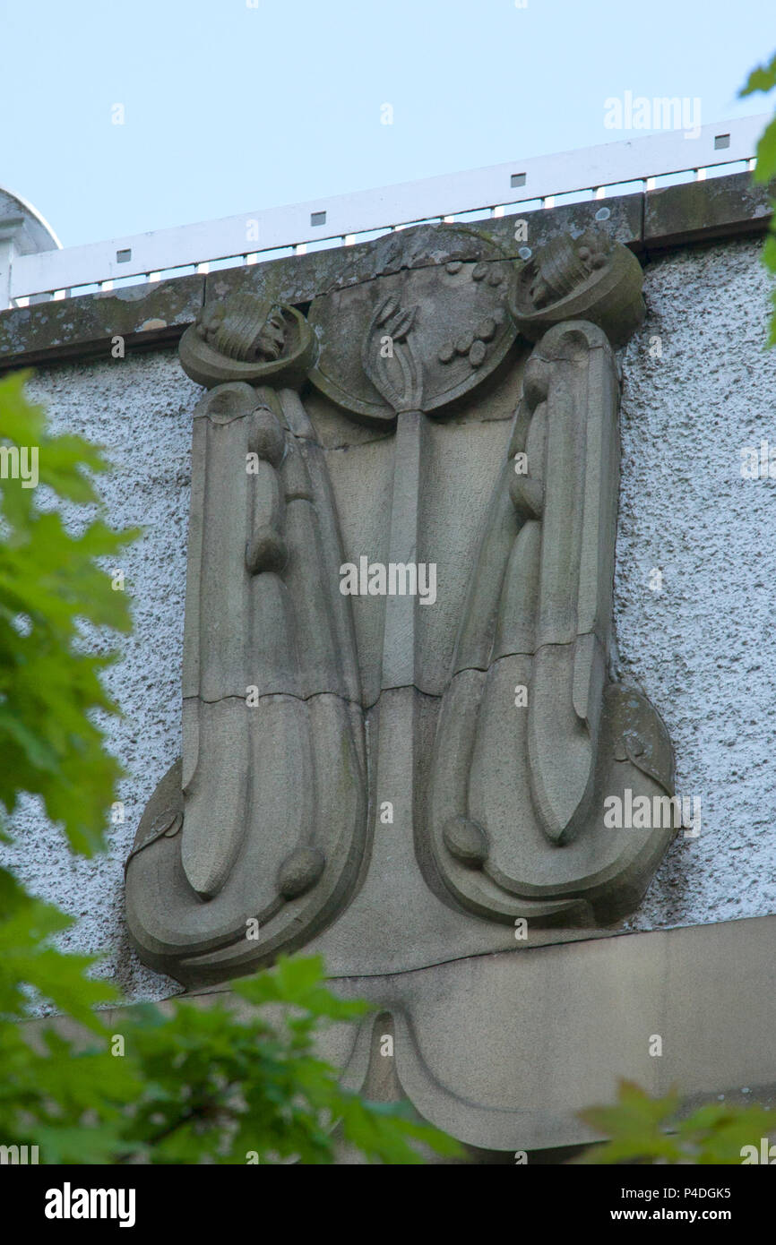 Charles Rennie Mackintosh entwarf das Haus für einen Kunstvertau im Bellahouston Park Glasgow Stockfoto