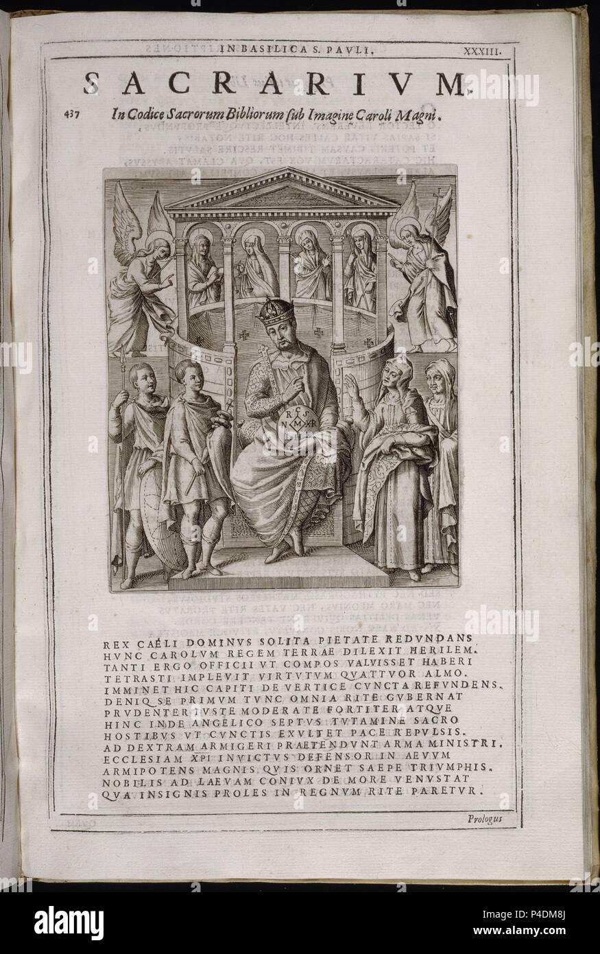 IN DER BASILIKA S. PAULI - SACRARIUM IN CODICE SACRORUM BIBLIORUM VORSTELLEN CAROLI MAGNI - PAGINA XXXIII. Lage: CONGRESO DE LOS DIPUTADOS - BIBLIOTECA, MADRID, SPANIEN. Stockfoto