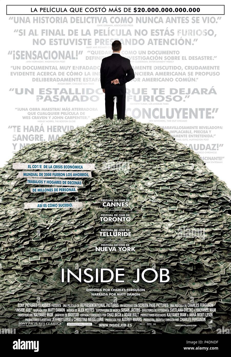 Original Film Titel: Inside job. Englischer Titel: Inside job. Regisseur: CHARLES FERGUSON. Jahr: 2010. Quelle: SONY PICTURES CLASSICS/Album Stockfoto