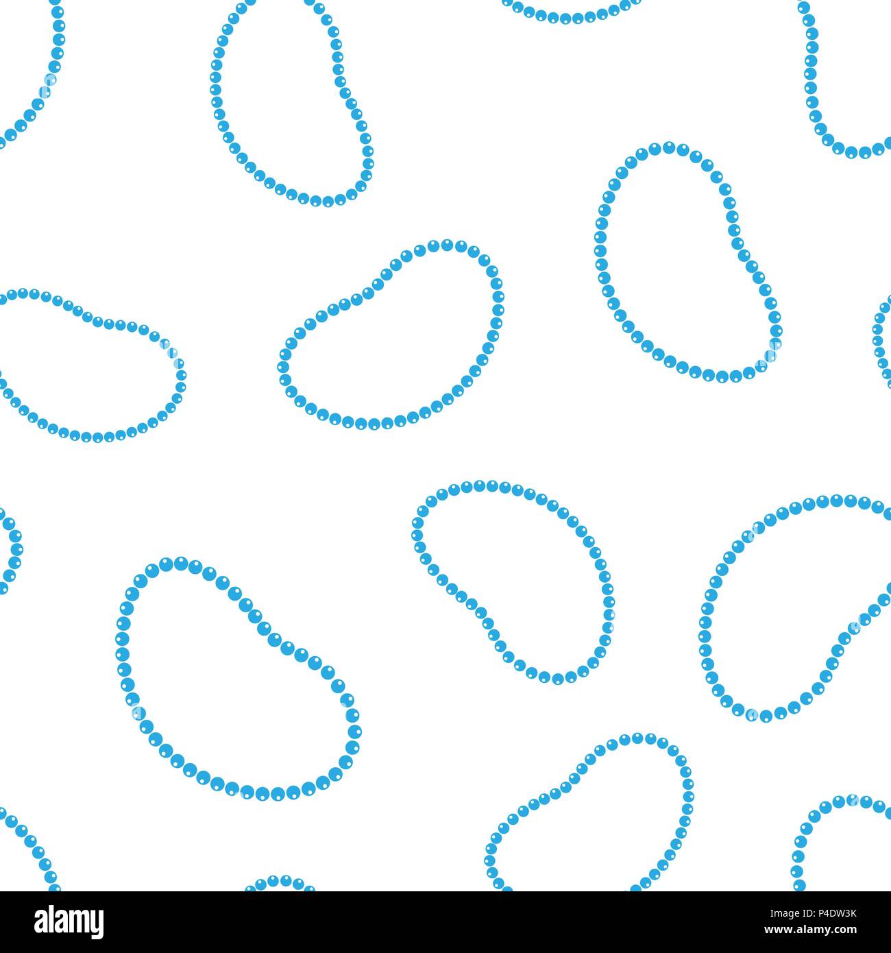 Halskette Perlen icon nahtlose Muster Hintergrund. Geschäftskonzept Vector Illustration. Mardi Gras Perlen Schmuck symbol Muster. Stock Vektor