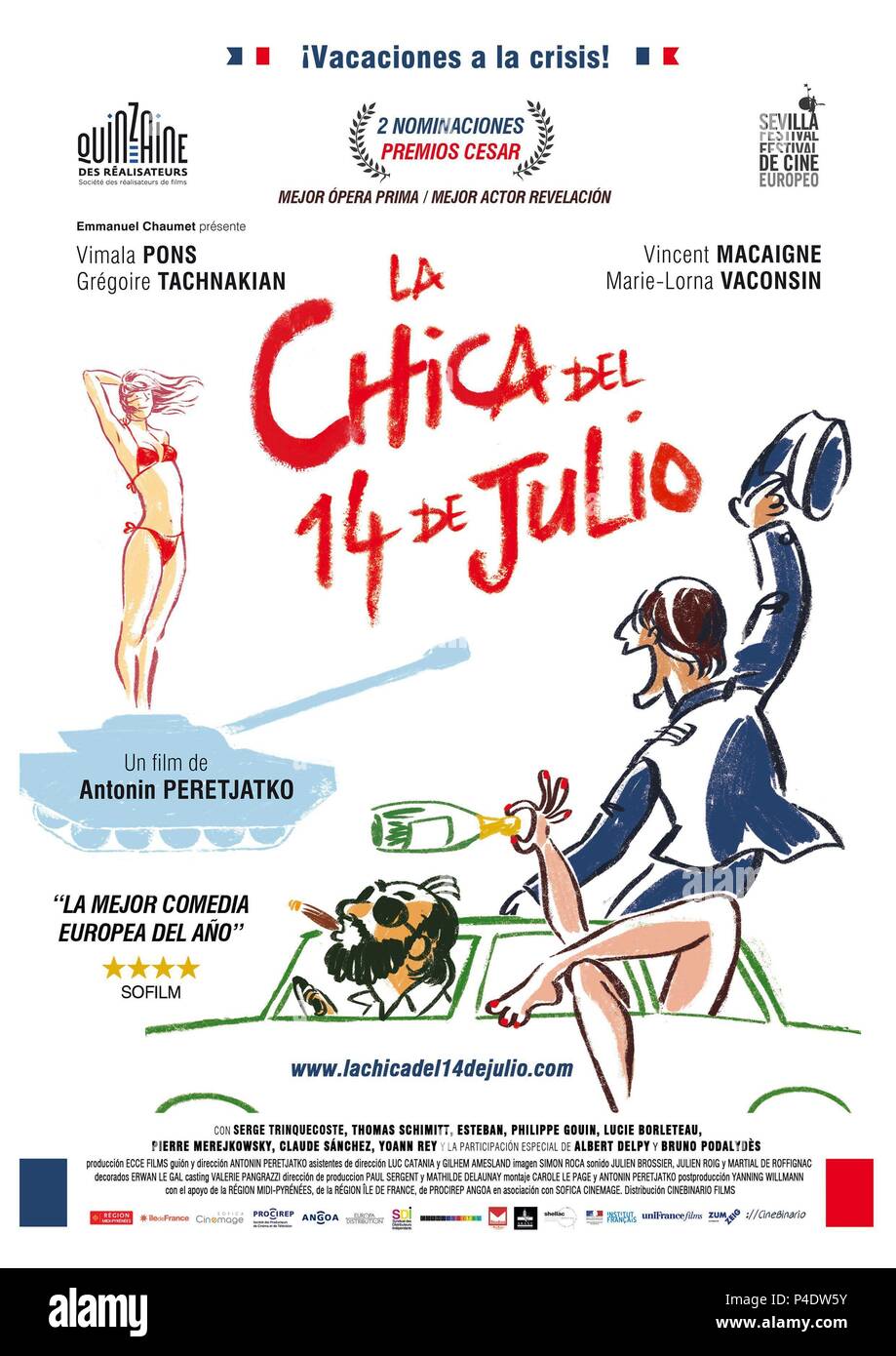 Original Film Titel: LA FILLE DU 14 Juillet. Englischer Titel: Das Rendez-vous Déjà-vu. Regisseur: ANTONIN PERETJATKO. Jahr: 2013. Credit: ECCE FILME/Album Stockfoto
