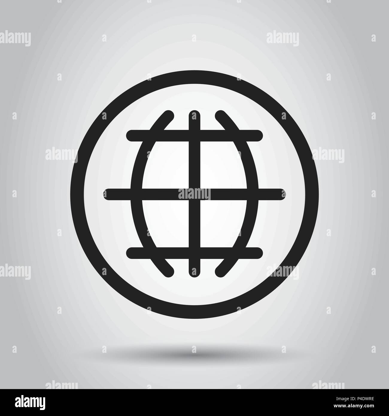 Sprache auswählen oder Symbol ändern. Vector Illustration. Geschäftskonzept globe world Kommunikation Piktogramm. Stock Vektor