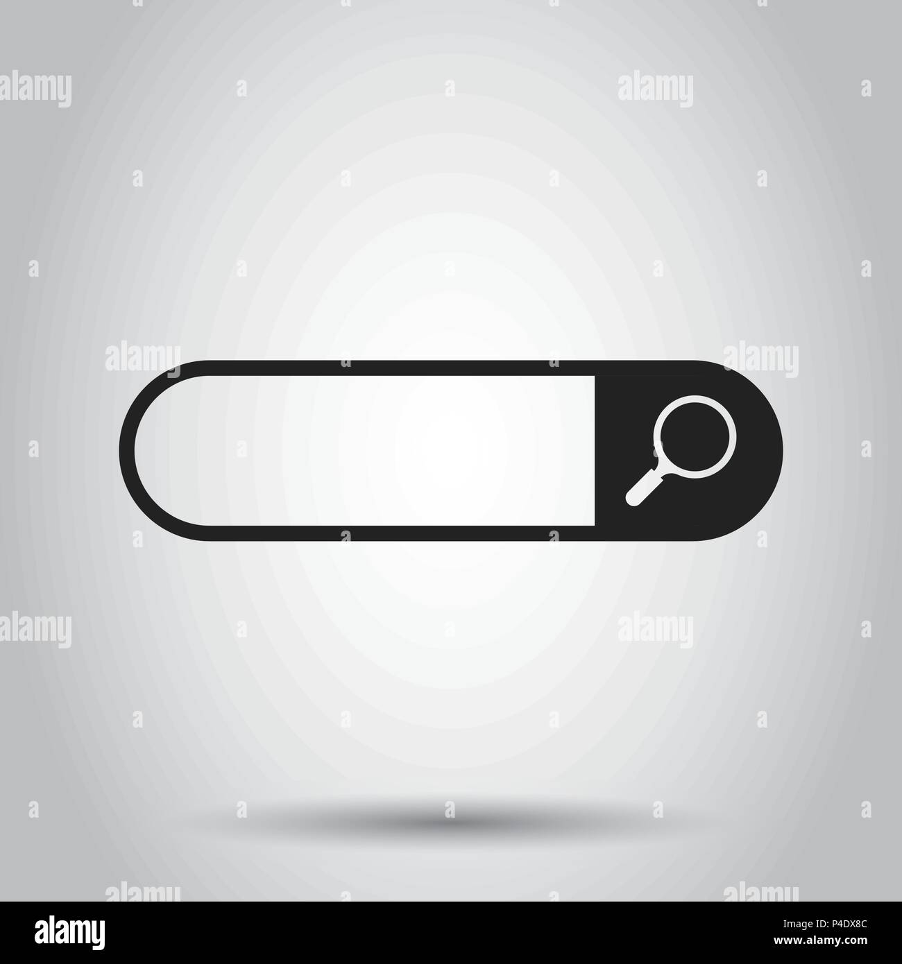 Adresse und Navigationsleiste Symbol. Vector Illustration. Business Konzept Suche www https-Piktogramm. Stock Vektor