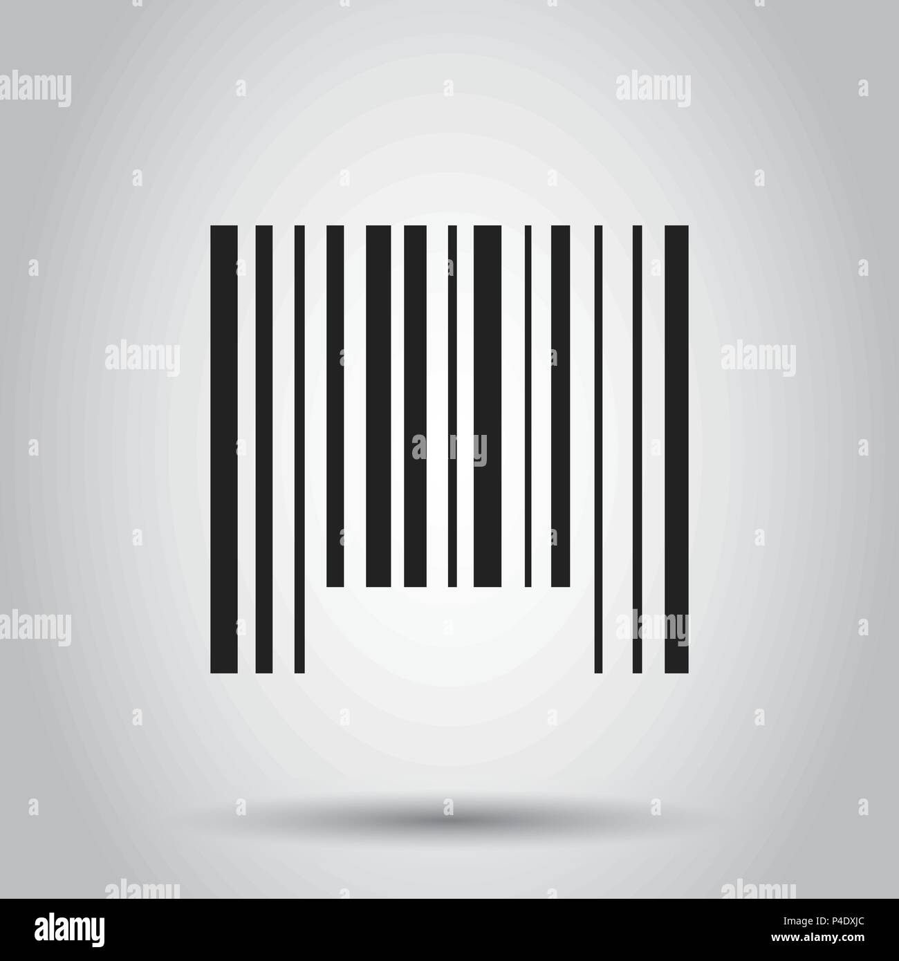 Barcode Vertrieb Symbol. Vector Illustration. Geschäftskonzept barcode Piktogramm. Stock Vektor