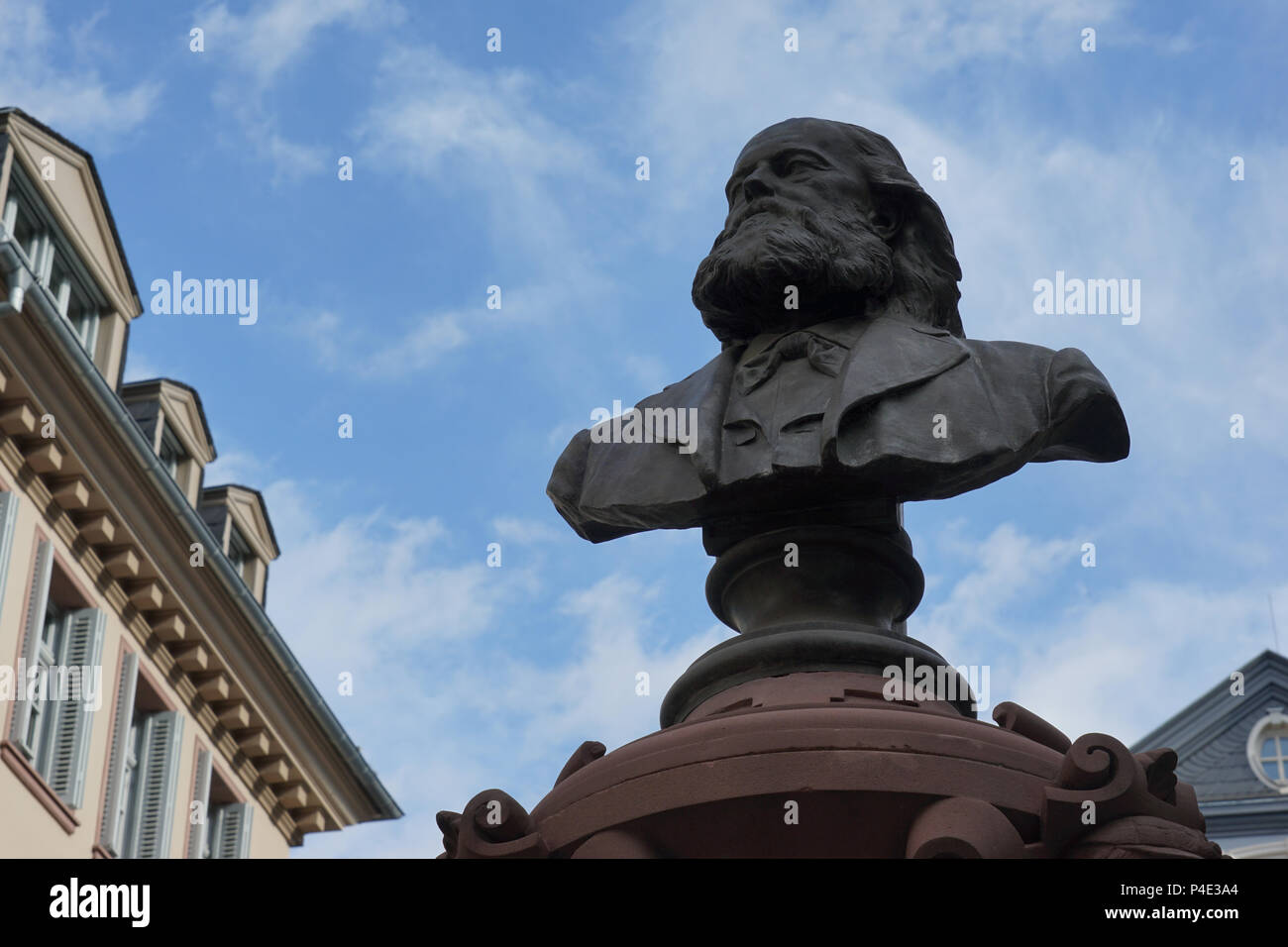 Stoltze-Brunnen, Stoltze Fontain, Hühnermarkt, Marktplatz, Dom-Römer-Projekt, Neue Frankfurter Altstadt, Altstadt, Frankfurt am Main, Deutschland Stockfoto