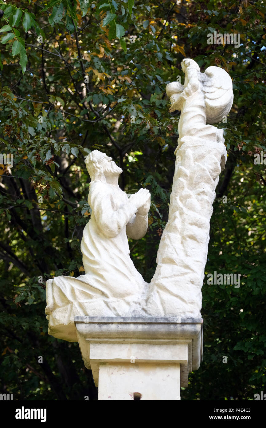 Die Todesangst im Garten Gethsemane, der Weg Marias in Klenovnik, Kroatien Stockfoto