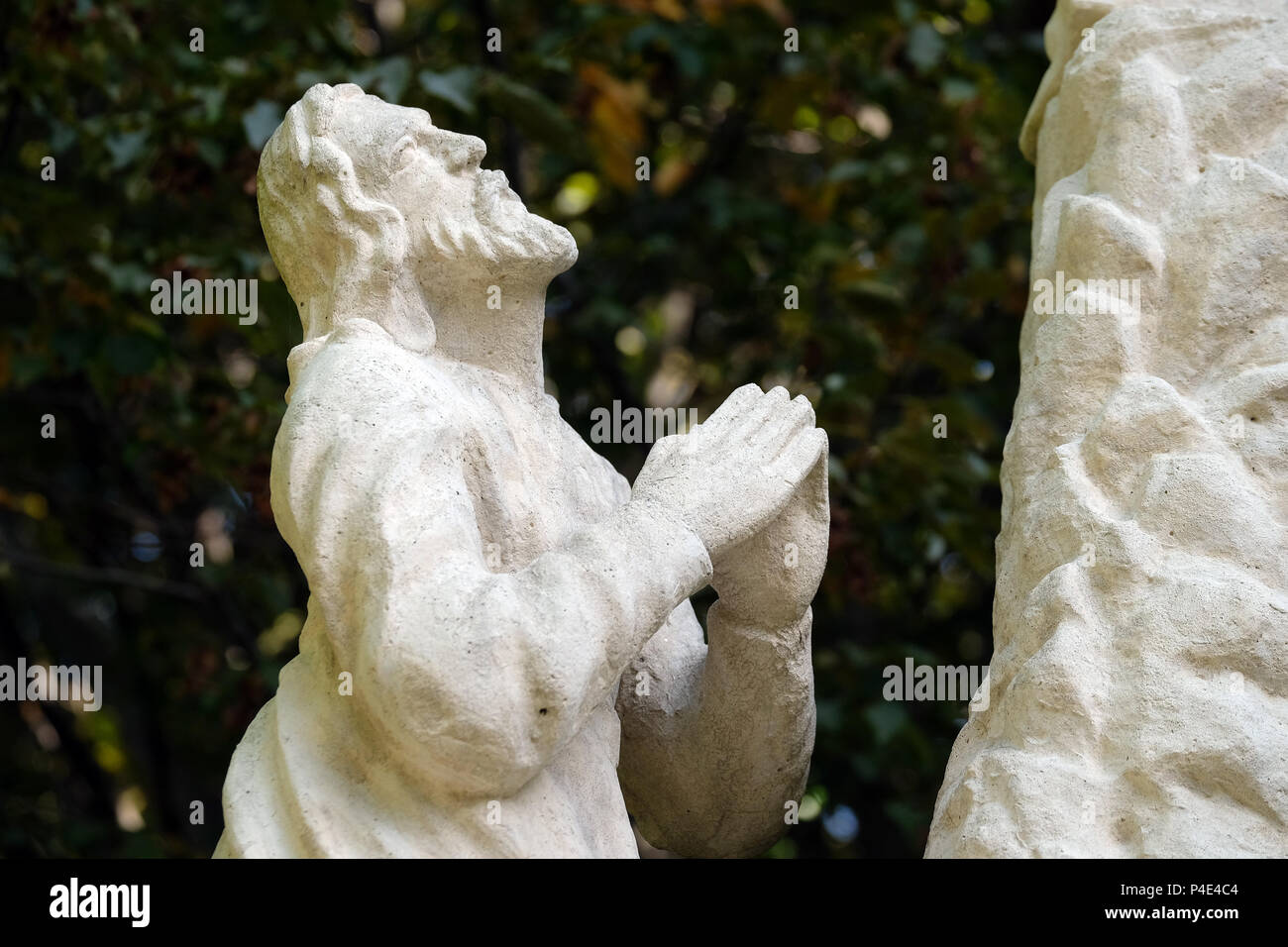 Die Todesangst im Garten Gethsemane, der Weg Marias in Klenovnik, Kroatien Stockfoto