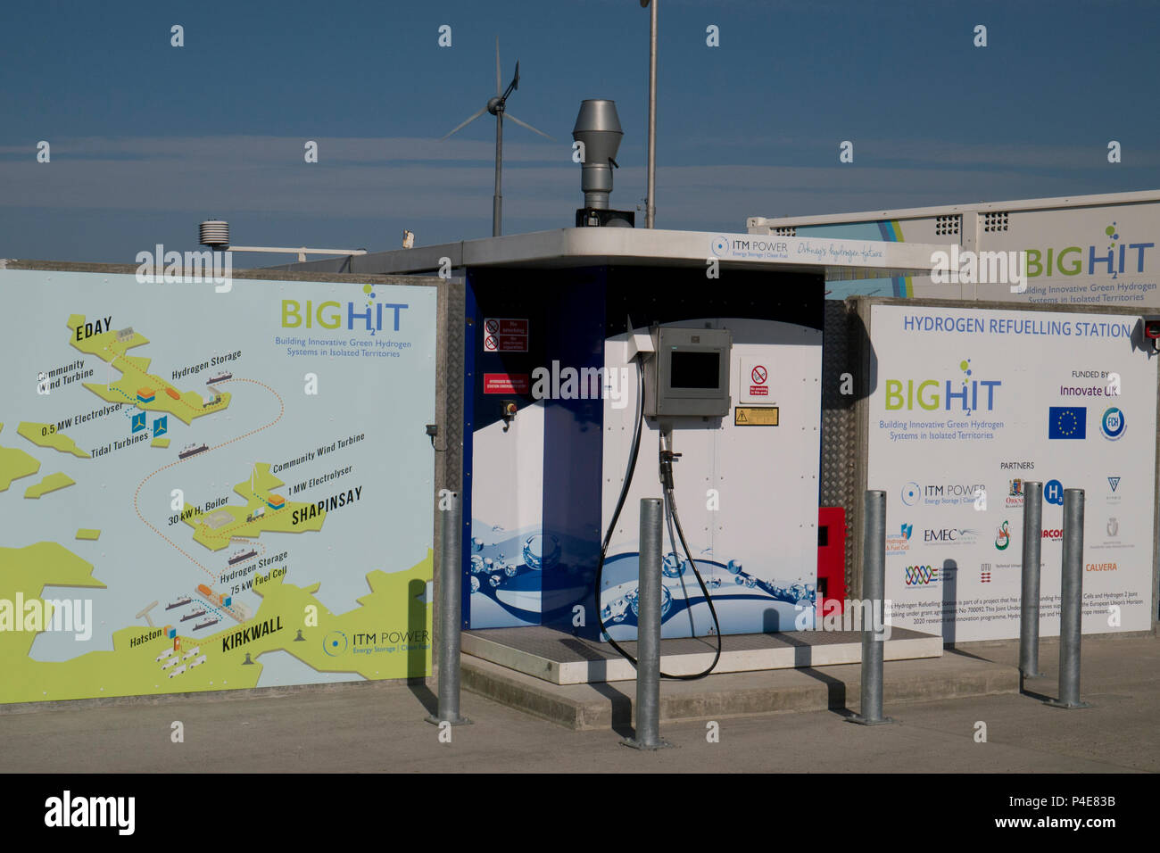 Wasserstofftankstelle, Kirkwall Stockfoto