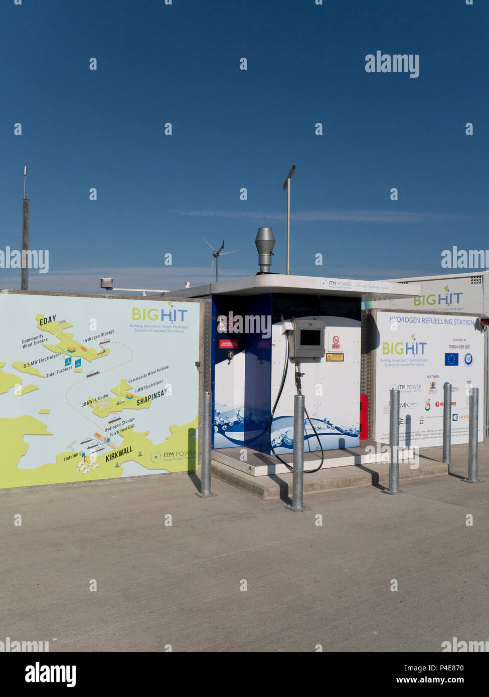 Wasserstofftankstelle, Kirkwall Stockfoto