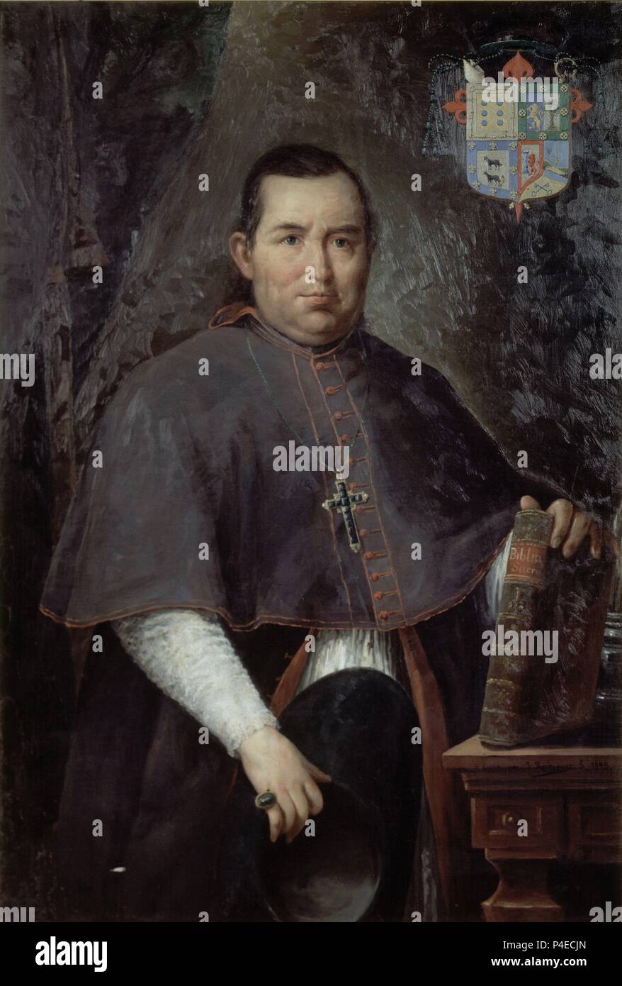 EL OBISPO TAVIRA - SIGLO XIX. Autor: Luis de la Cruz y Ríos (1776-1853). Lage: CATEDRAL - Museo Diocesano, Salamanca, Spanien. Stockfoto