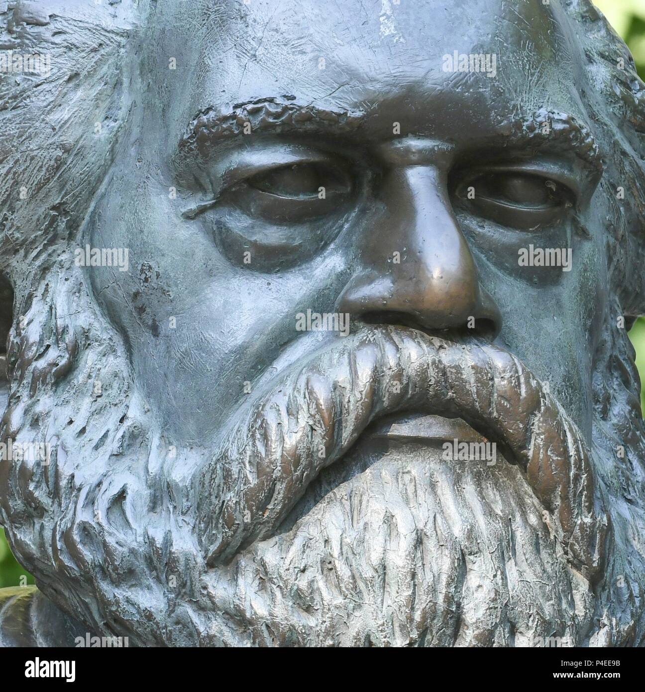 Karl Marx Memorial, Berlin, Mai 25, 2018 | Verwendung weltweit Stockfoto