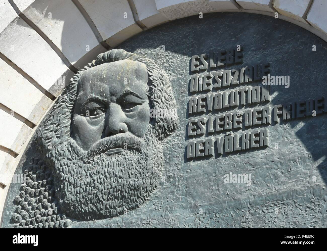 Karl Marx Memorial, Berlin, Mai 25, 2018 | Verwendung weltweit Stockfoto
