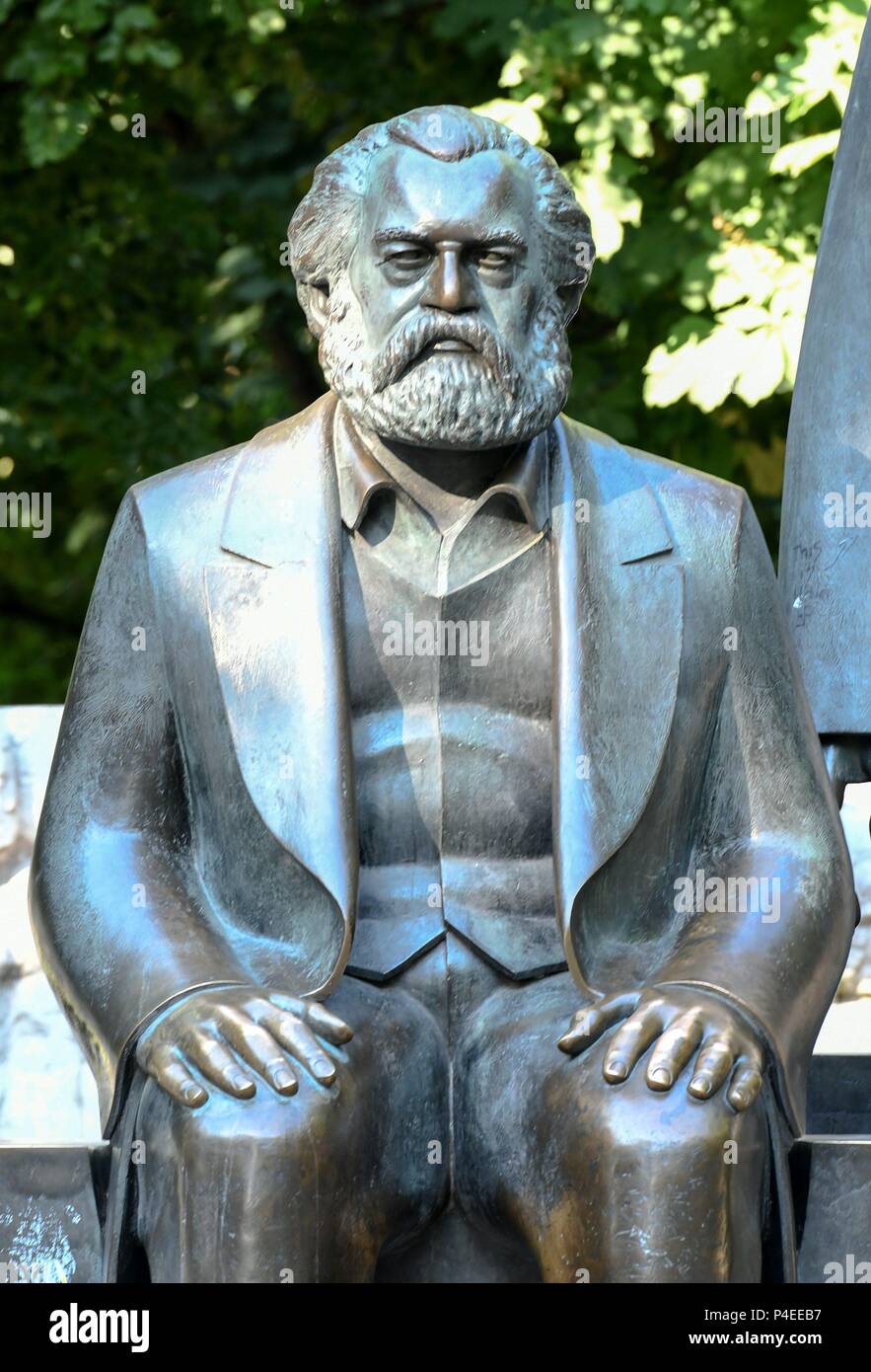 Karl Marx Memorial, Berlin, Mai 25, 2018 | Verwendung weltweit Stockfoto