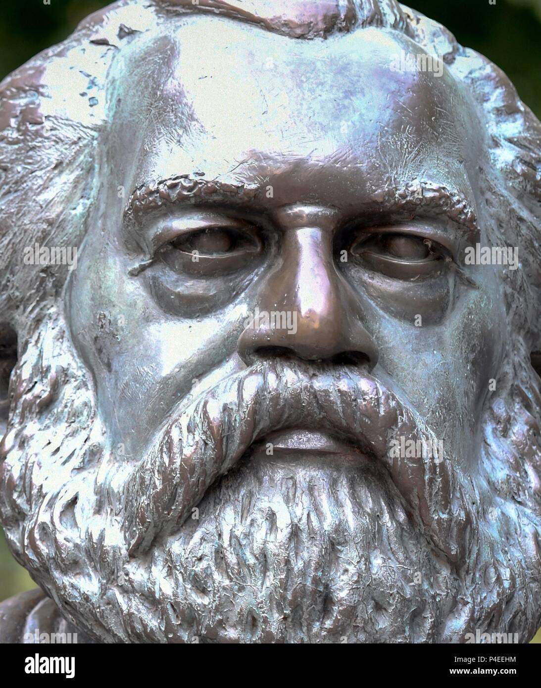 Karl Marx Memorial, Berlin, Mai 25, 2018 | Verwendung weltweit Stockfoto