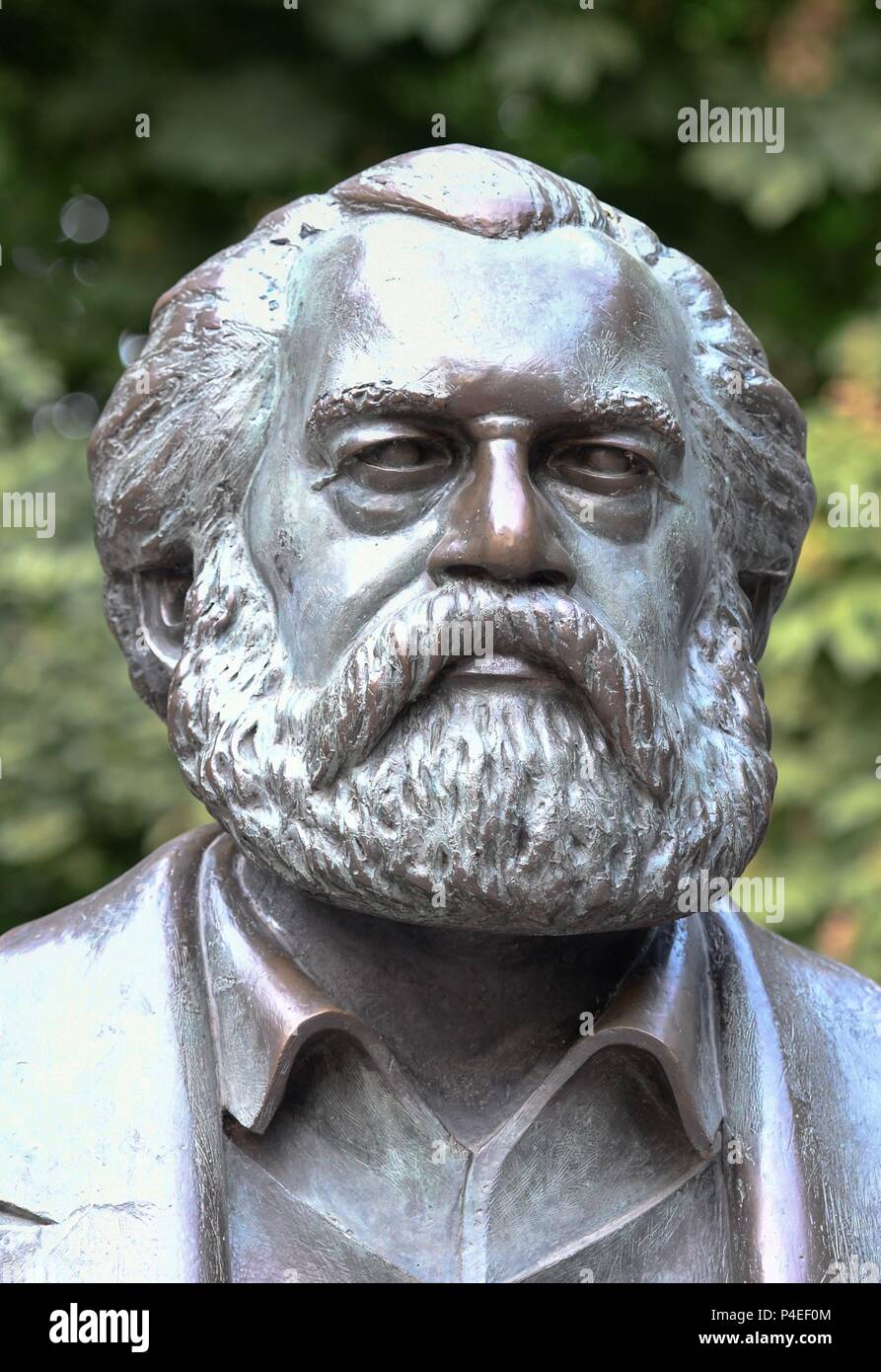 Karl Marx Memorial, Berlin, Mai 25, 2018 | Verwendung weltweit Stockfoto