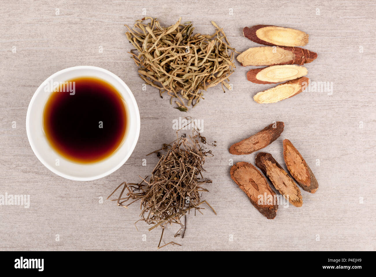 Traditionelle chinesische Medizin Tee für trockener Husten. Stockfoto