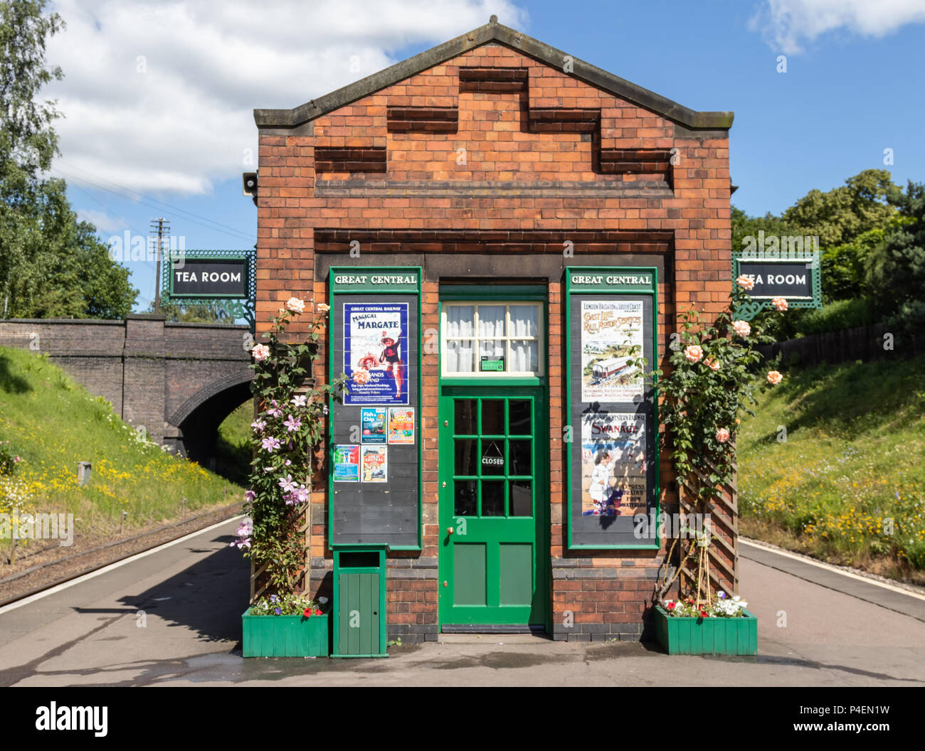 Der Tee Zimmer im Great Central Railway Station in Rothley in Leicestershire Stockfoto