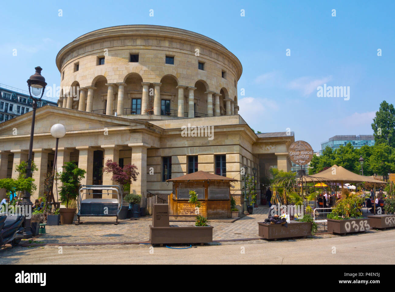 La Rotonde Ledoux, Place de la Bataille de Stalingrad, La Villette, Paris, Frankreich Stockfoto