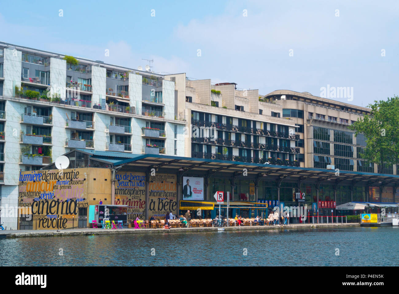 MK2 Quai de Seine, Kino, Film, Theater, Le Bassin de la Villette, La Villette, Paris, Frankreich Stockfoto