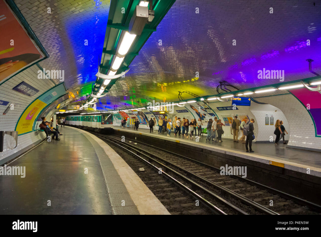 Arts Et Metiers Metro Station, Paris, Frankreich Stockfoto