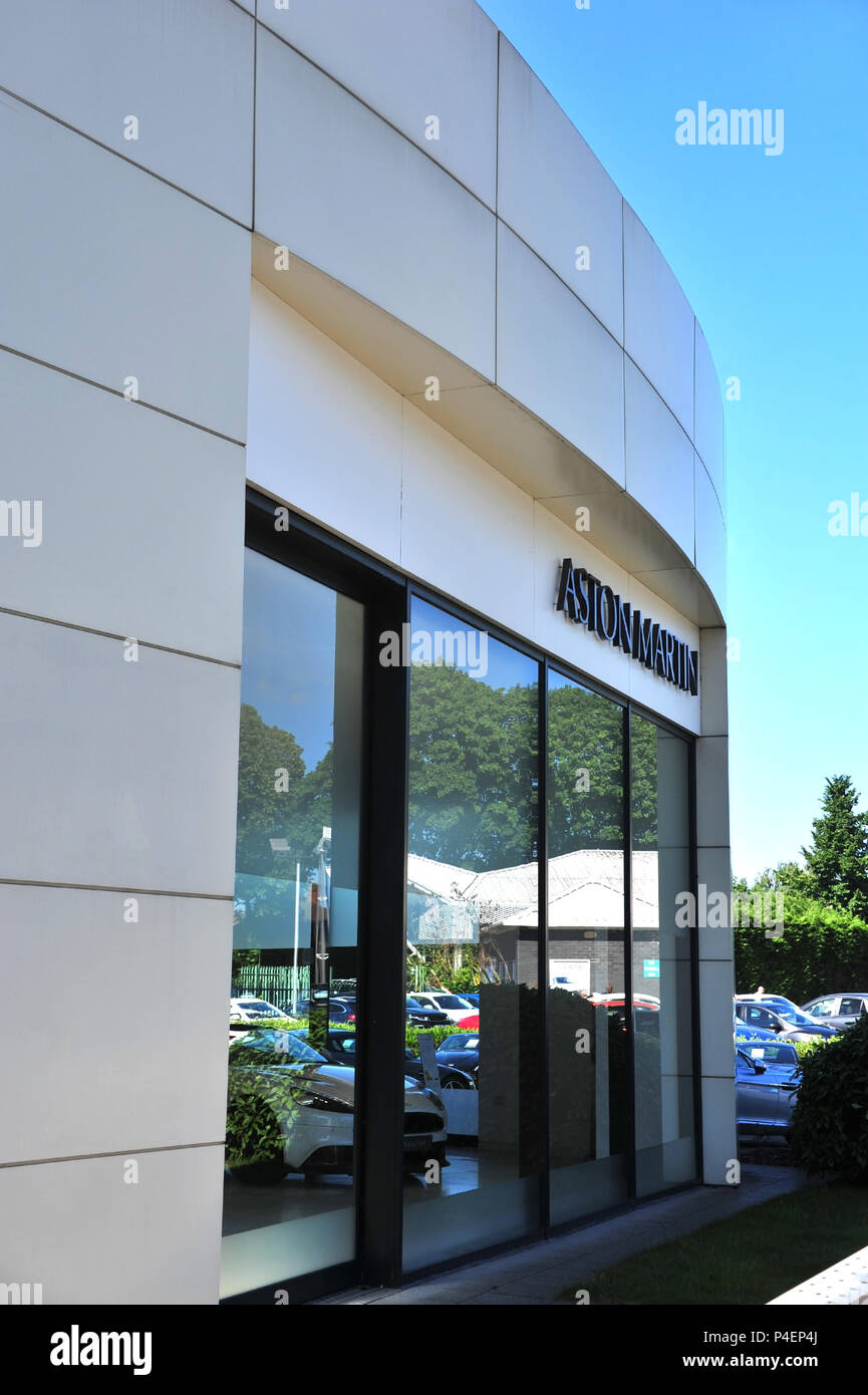 Aston Martin Luxury Car Showroom in Leeds, Yorkshire, England Stockfoto