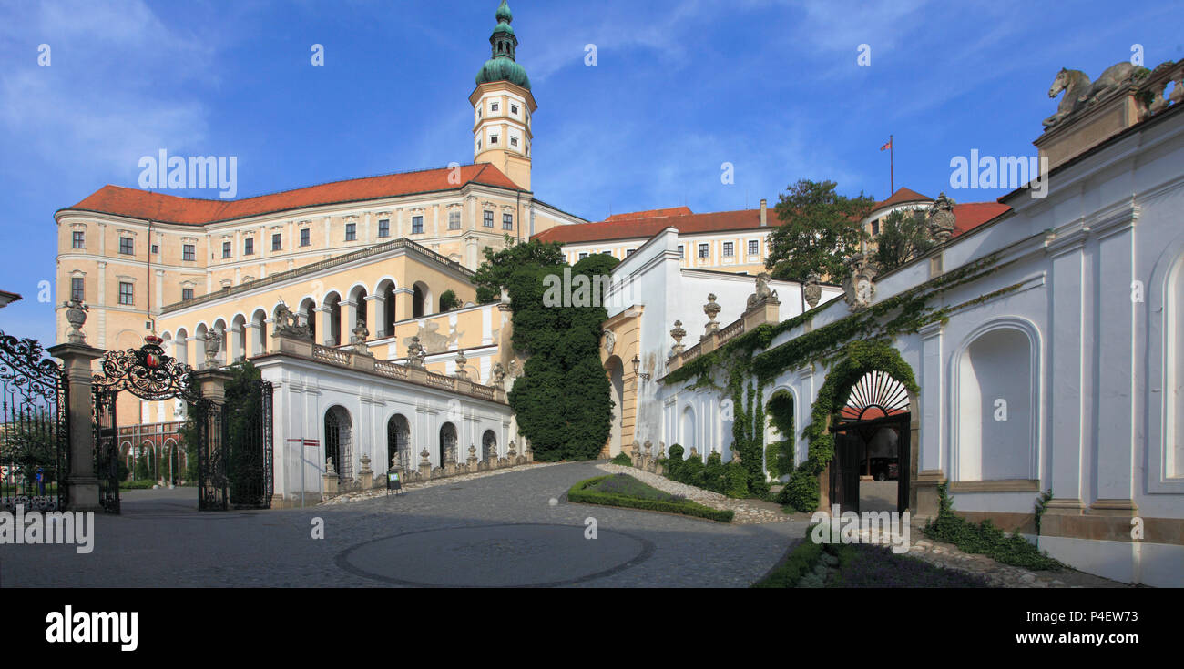 Tschechien, Mähren, Mikulov, Schloß, Chateau, Stockfoto