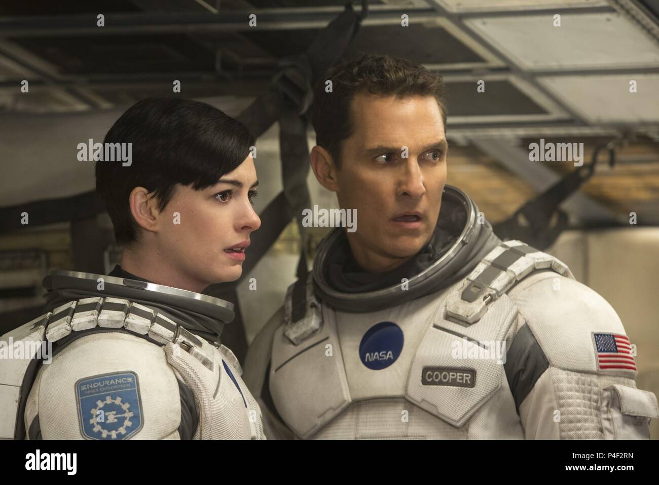 Original Film Titel: INTERSTELLARE. Englischer Titel: INTERSTELLARE. Regisseur: Christopher Nolan. Jahr: 2014. Stars: MATTHEW MCCONAUGHEY; Anne Hathaway. Quelle: WARNER BROS. /Album Stockfoto