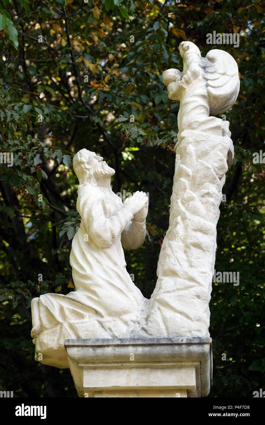 Die Todesangst im Garten Gethsemane, der Weg Marias in Klenovnik, Kroatien. Stockfoto