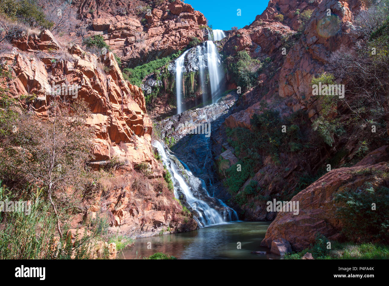 Witpoortjie Wasserfall, Pretoria, Südafrika. Stockfoto