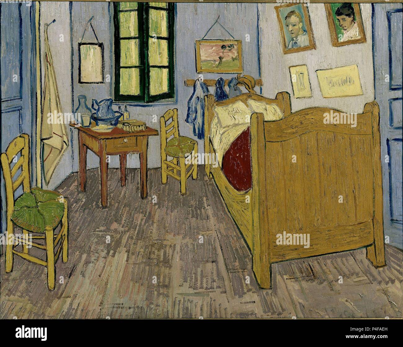 Niederländische Schule. Van Goghs Schlafzimmer in Arles. 1889. Öl auf Leinwand (57 x 74 cm). Paris, Musée d'Orsay. Autor: Vincent van Gogh (1853-1890). Lage: Musee D'Orsay, Frankreich. Stockfoto