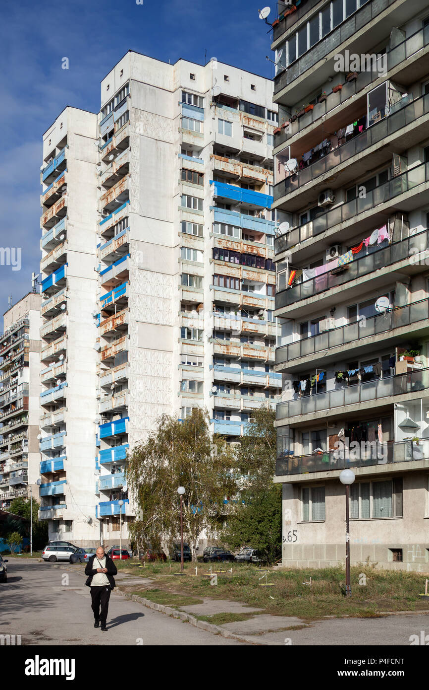Sofia, Bulgarien, Fertighäuser Immobilien Stockfoto