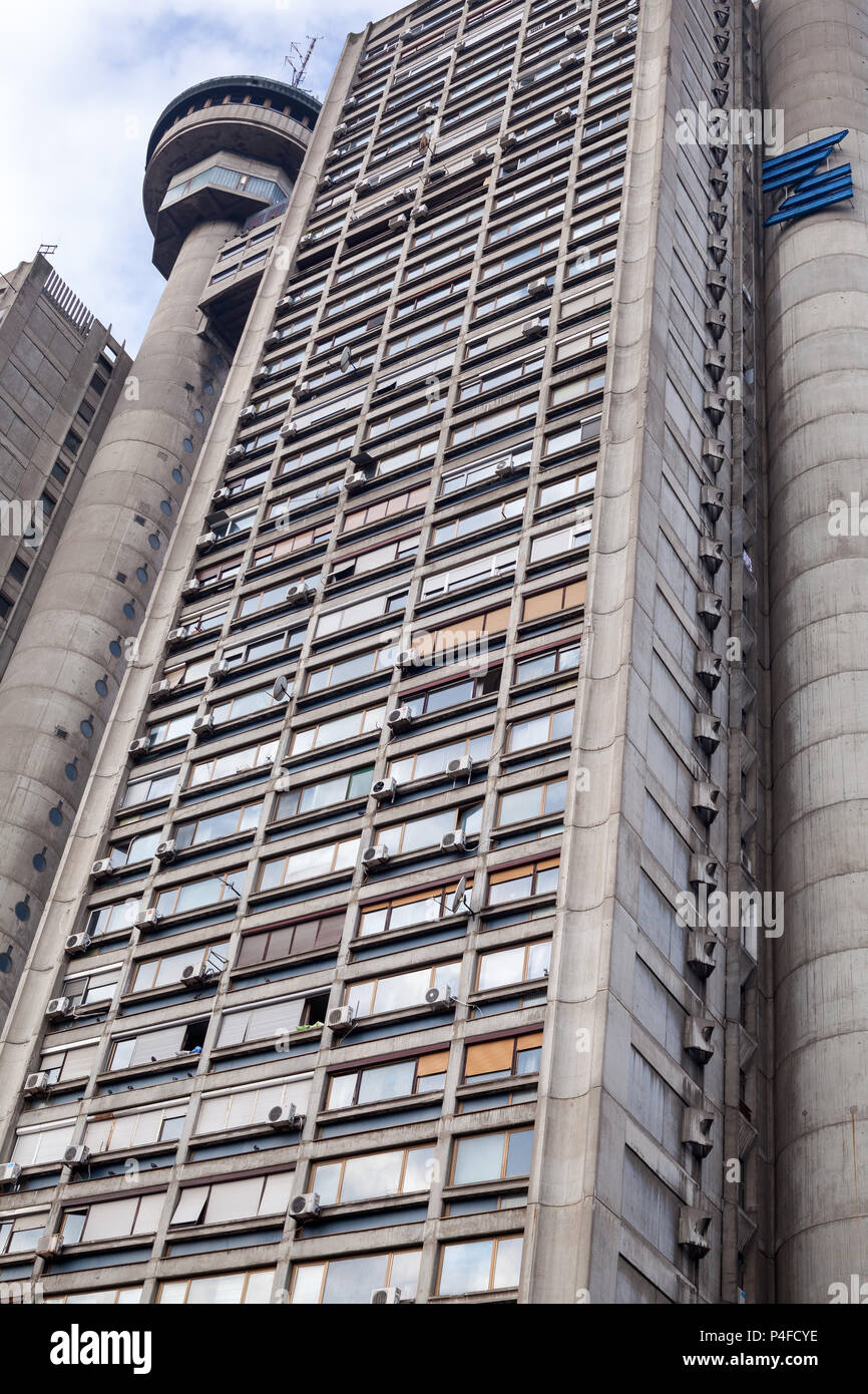 Belgrad, Serbien, Genex Turm in Blok 33 in Neu Belgrad Stockfoto