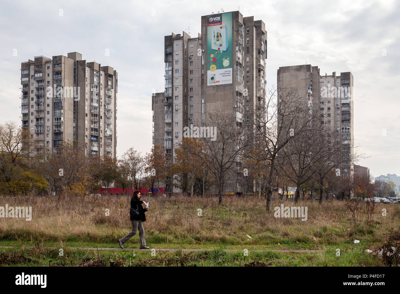 Belgrad, Serbien, Fertighäuser Immobilien in Blok 28 in Neu Belgrad Stockfoto