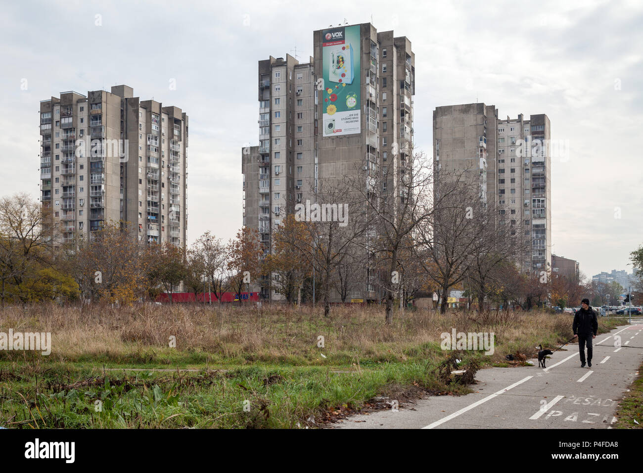 Belgrad, Serbien, Plattsiedlung in Blok 28 in Neu Belgrad Stockfoto