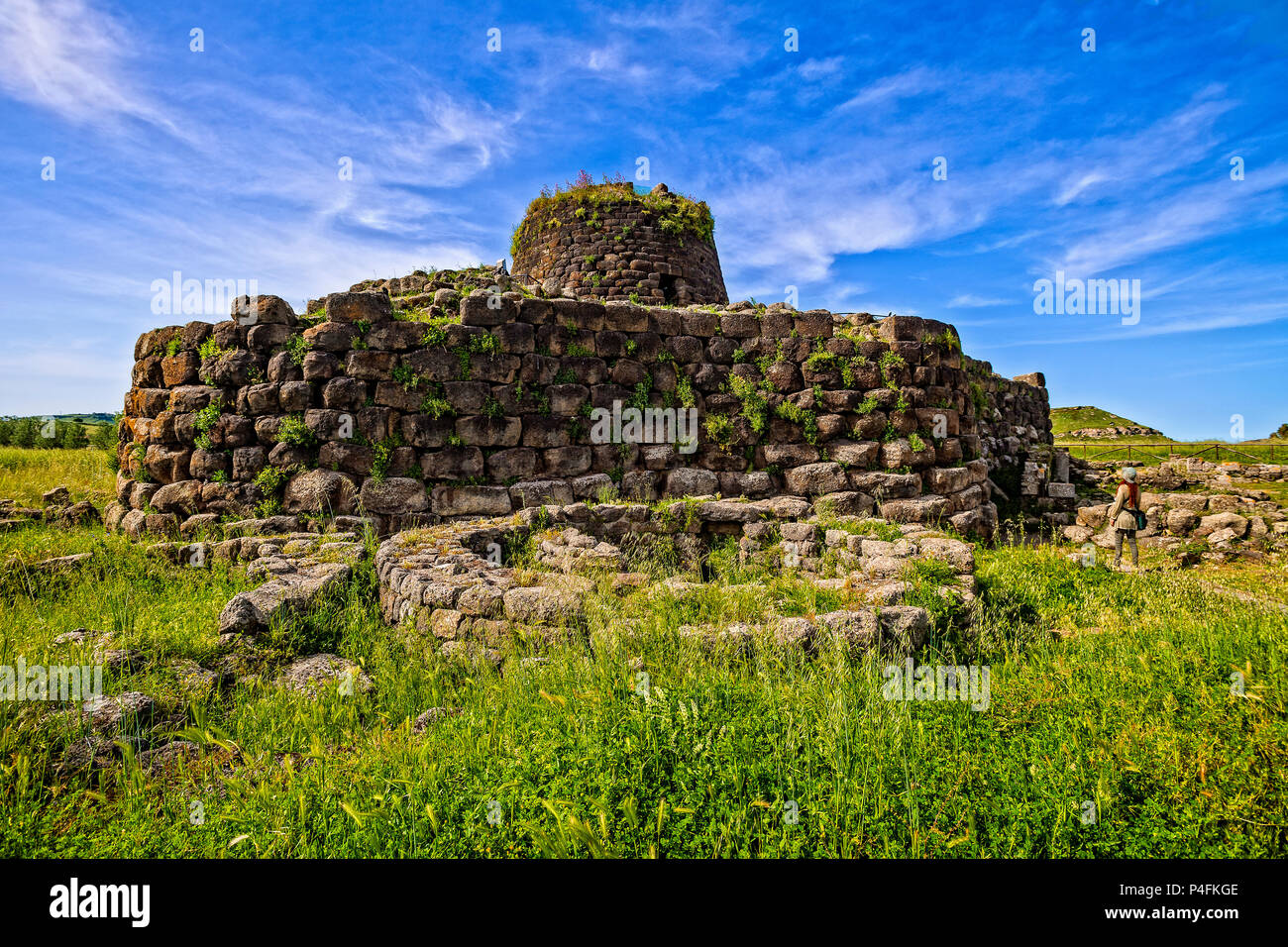 Italien Sardinien Torralba Nuraghe Santu Antine - sa Domo De Su re XV Jahrhundert v. Chr. - eine der wichtigsten der bestehenden. Stockfoto