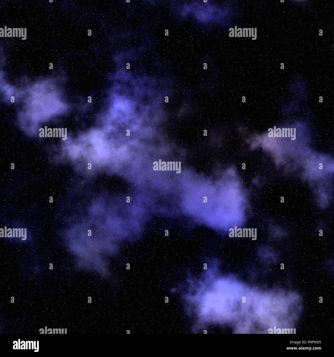 3D-Render von einem Nachthimmel mit Sterne und Nebel Stockfoto