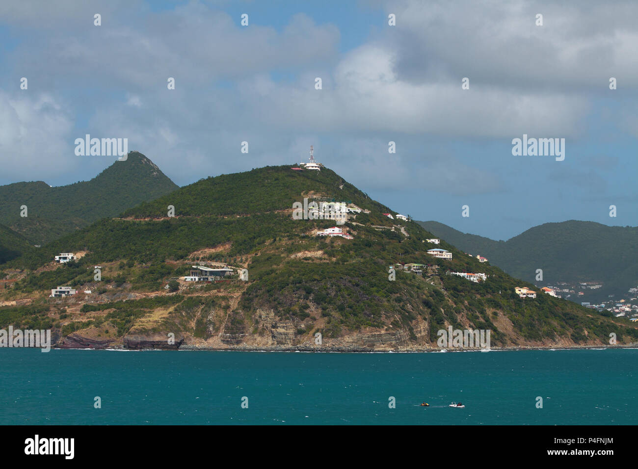 Insel im Karibischen Meer. Philipsburg, Saint-Martin Stockfoto