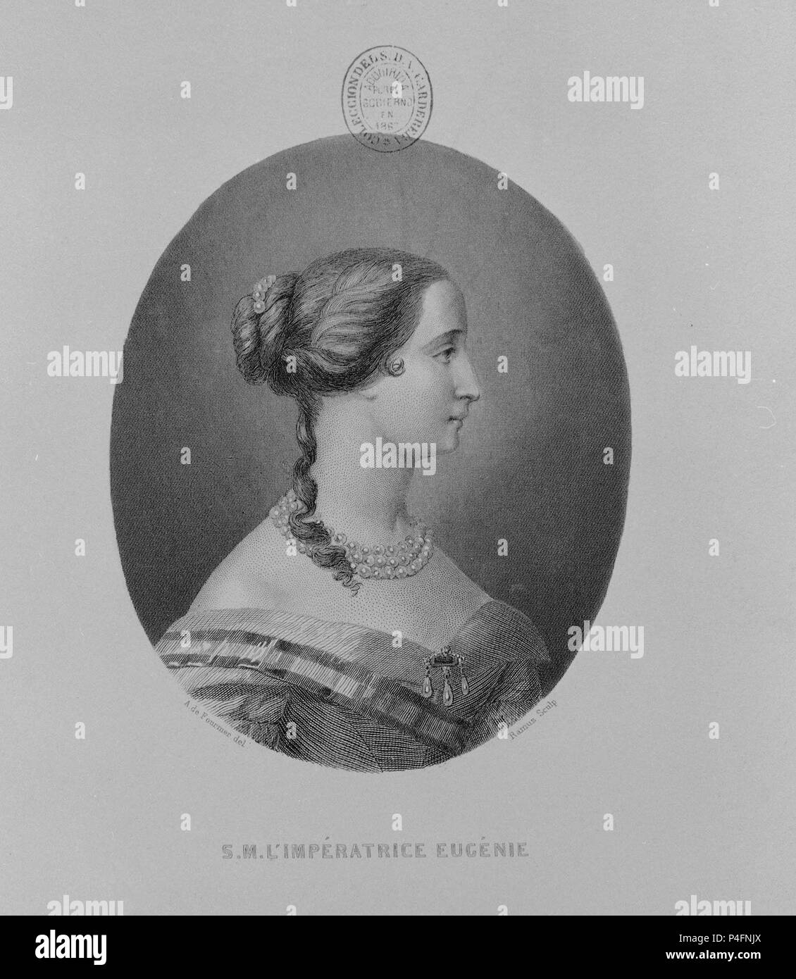 LA EMPERATRIZ Eugenia de Montijo - 1826/1920. Lage: Biblioteca Nacional - COLECCION, MADRID, SPANIEN. Stockfoto