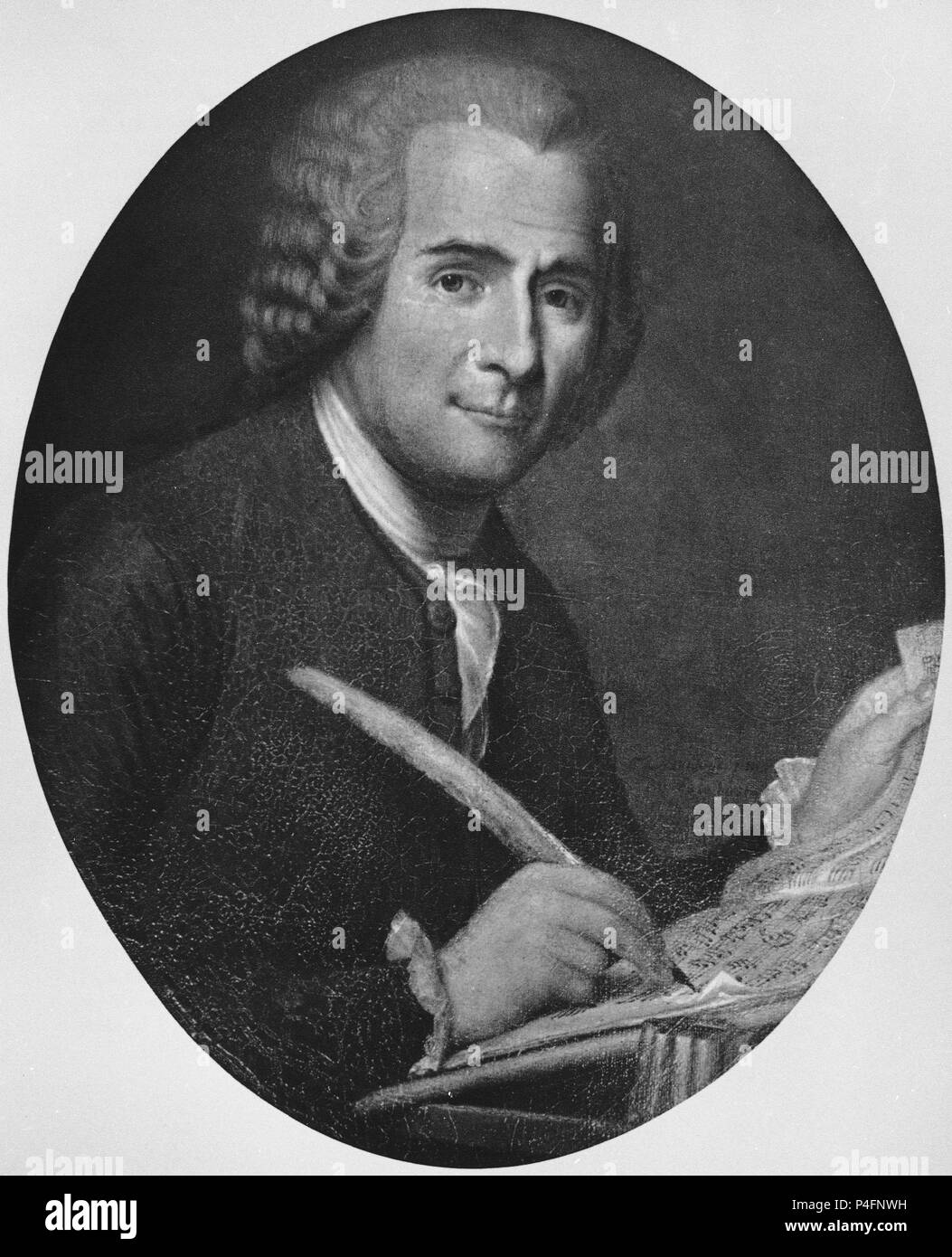 RETRATO DE JEAN - JACQUES ROUSSEAU (1712-1778) - FILOSOFO SUIZO. Ort: INSTITUTO DE COOPERACION IBEROAMERICANA, MADRID, SPANIEN. Stockfoto
