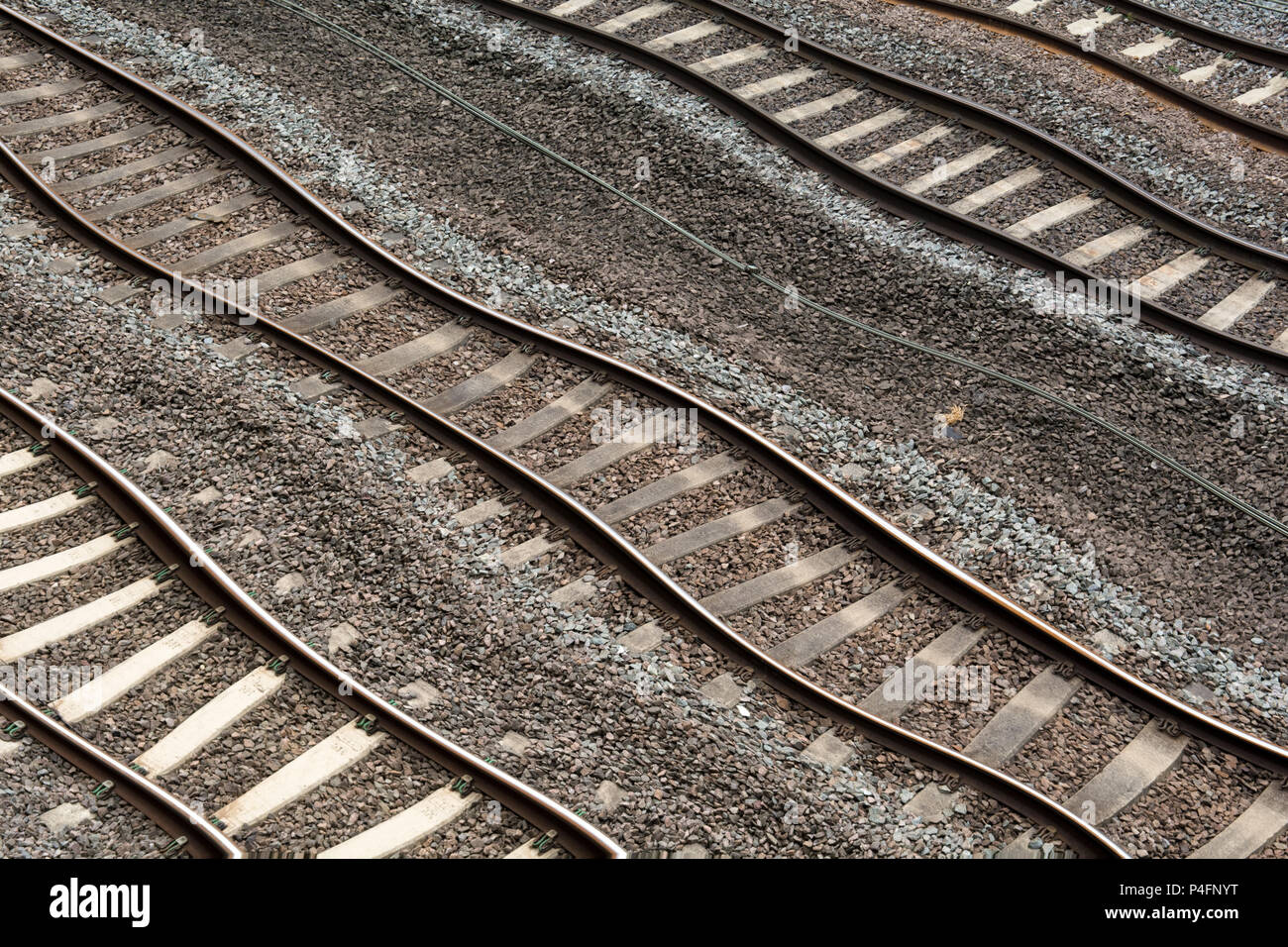 Bahnreisen Verspätungen durch Bahn zu deffective Stockfoto