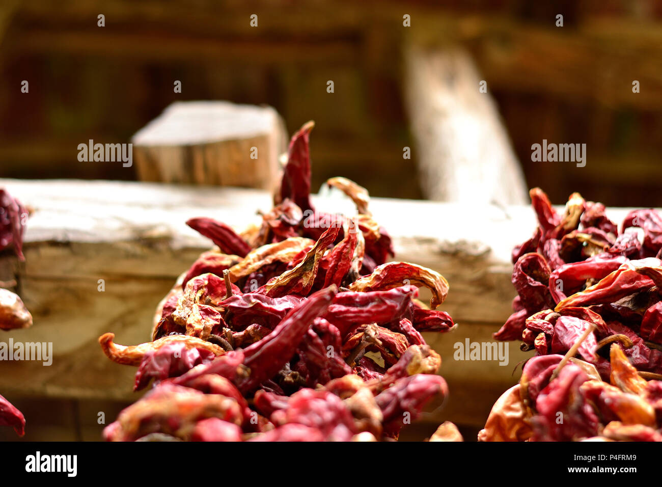 Trockene rote Peperoni Stockfoto