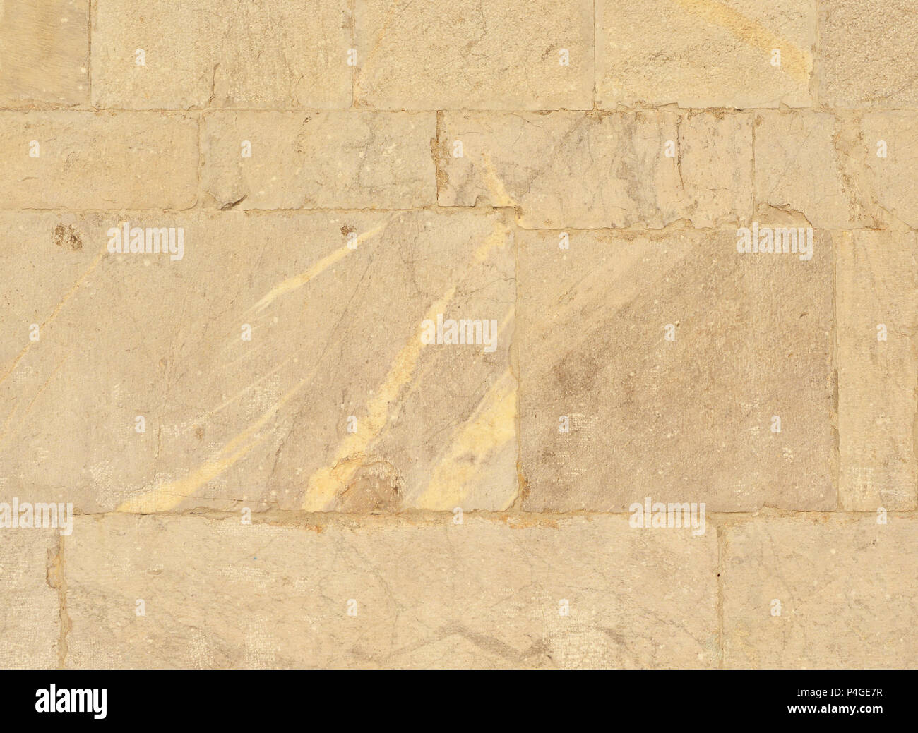 Alte mittelalterliche Stein block Wand als Hintergrund Stockfoto