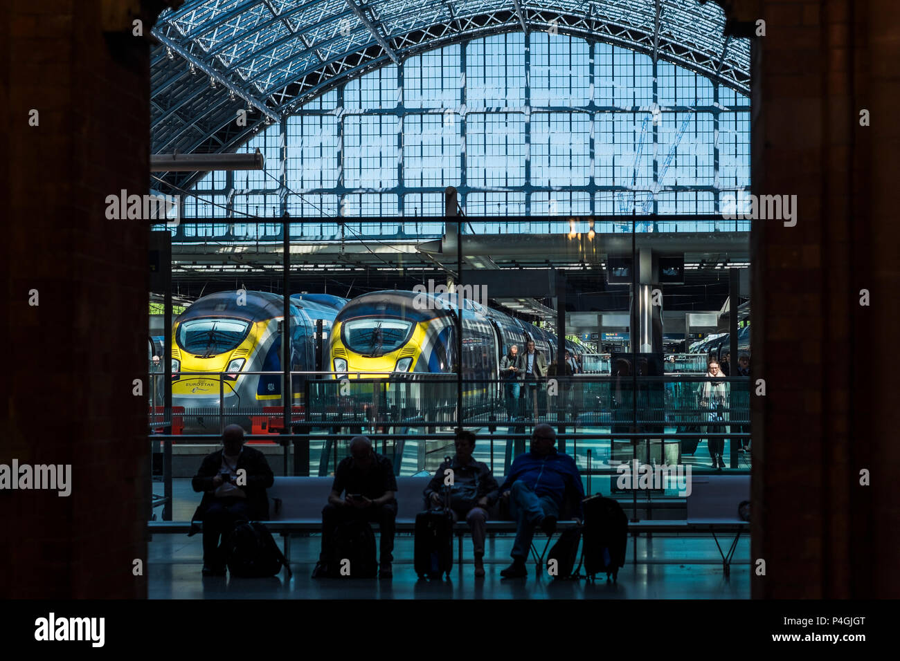 Eurostar Terminal am Bahnhof St. Pancras, London, England, Großbritannien Stockfoto