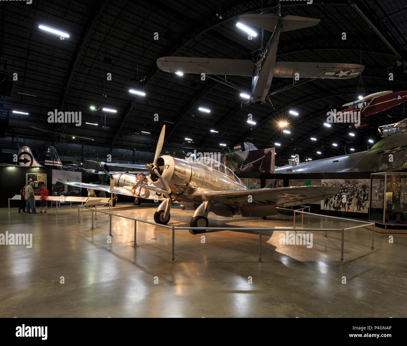 Seversky P-35 Flugzeug am nationalen Museum der US Air Force Stockfoto
