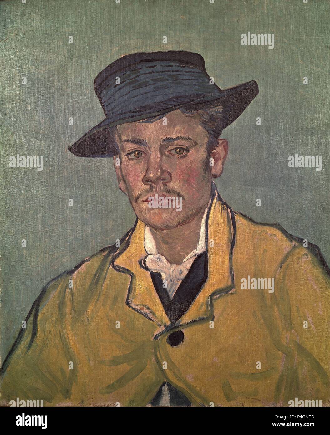 Portrait von Armand Roulin - 1888 - 65 x 54,1 cm, Öl auf Leinwand. Autor: Vincent van Gogh (1853-1890). Ort: Museum Folkwang, Essen, Deutschland. Auch als: RETRATO DE ARMAND ROULIN A LA EDAD DE 17 años" bekannt ist. Stockfoto